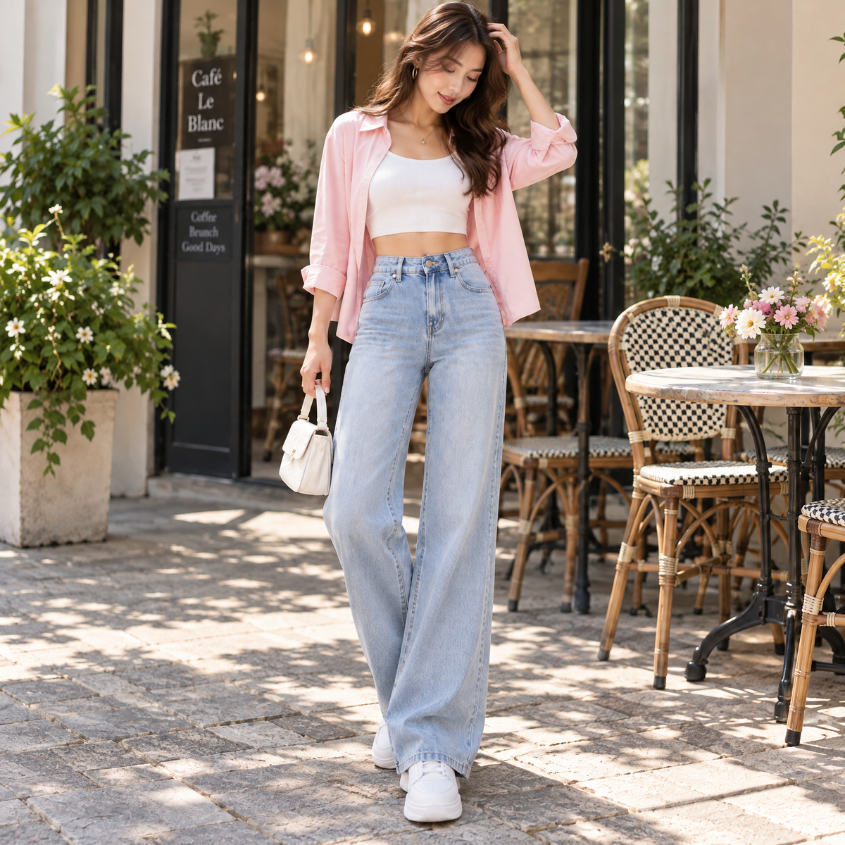 Zyrenvo™ Light Wash Straight-Leg Jeans