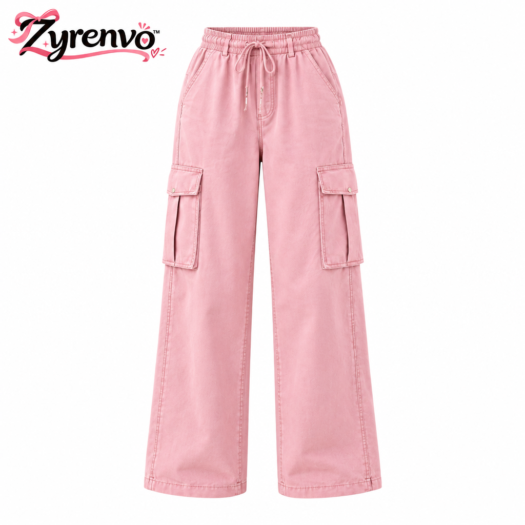 Zyrenvo™ Blush Wide-Leg Lounge Pants